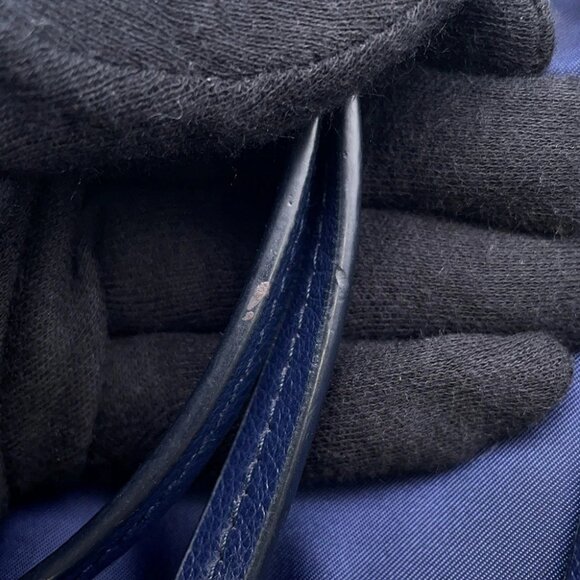 PRADA etiquette tote Nylon/Leather Navy/Light Blue - Picture 11 of 15